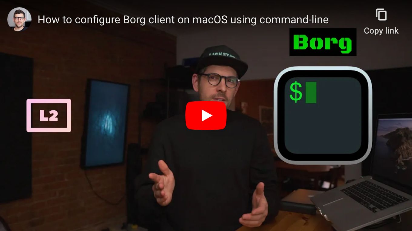 How to configure Borg client on macOS using command-line