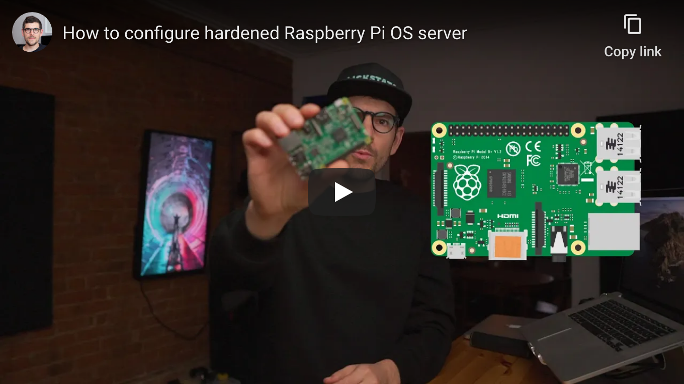 How to configure hardened Raspberry Pi OS server - YouTube