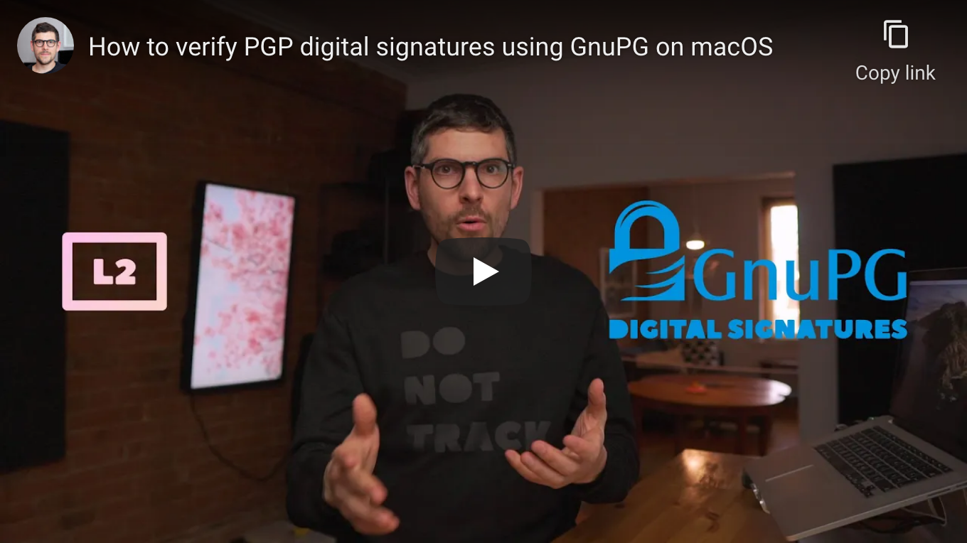 How to verify PGP digital signatures using GnuPG on macOS