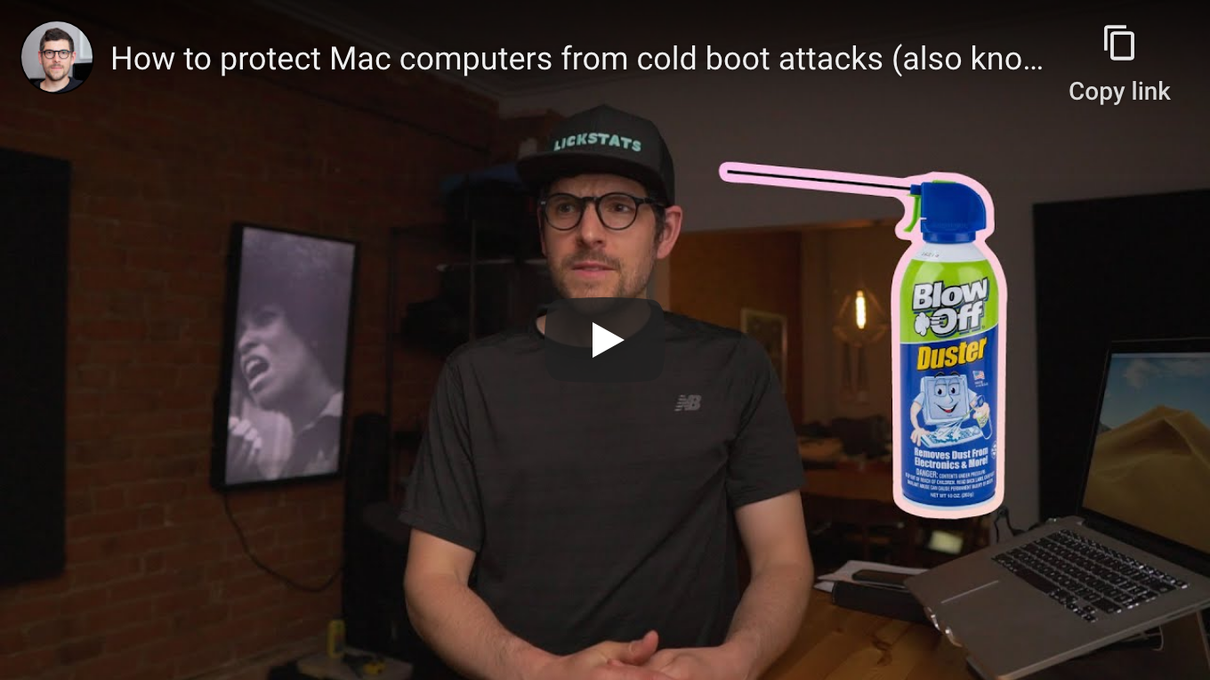 How to protect Mac computers from cold boot attacks (also known as an evil maid attack) - YouTube