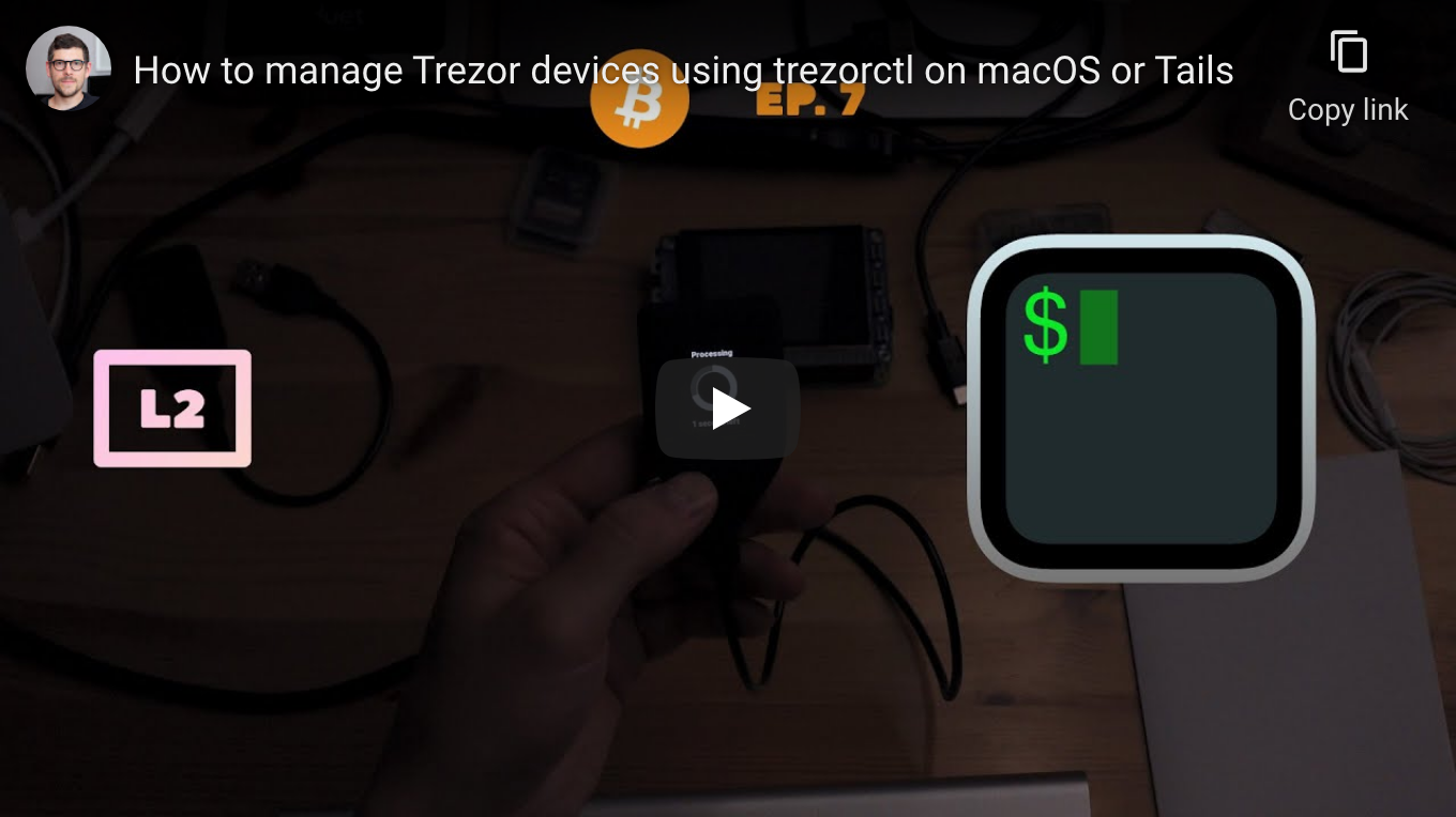 How to manage Trezor devices using trezorctl on macOS or Tails