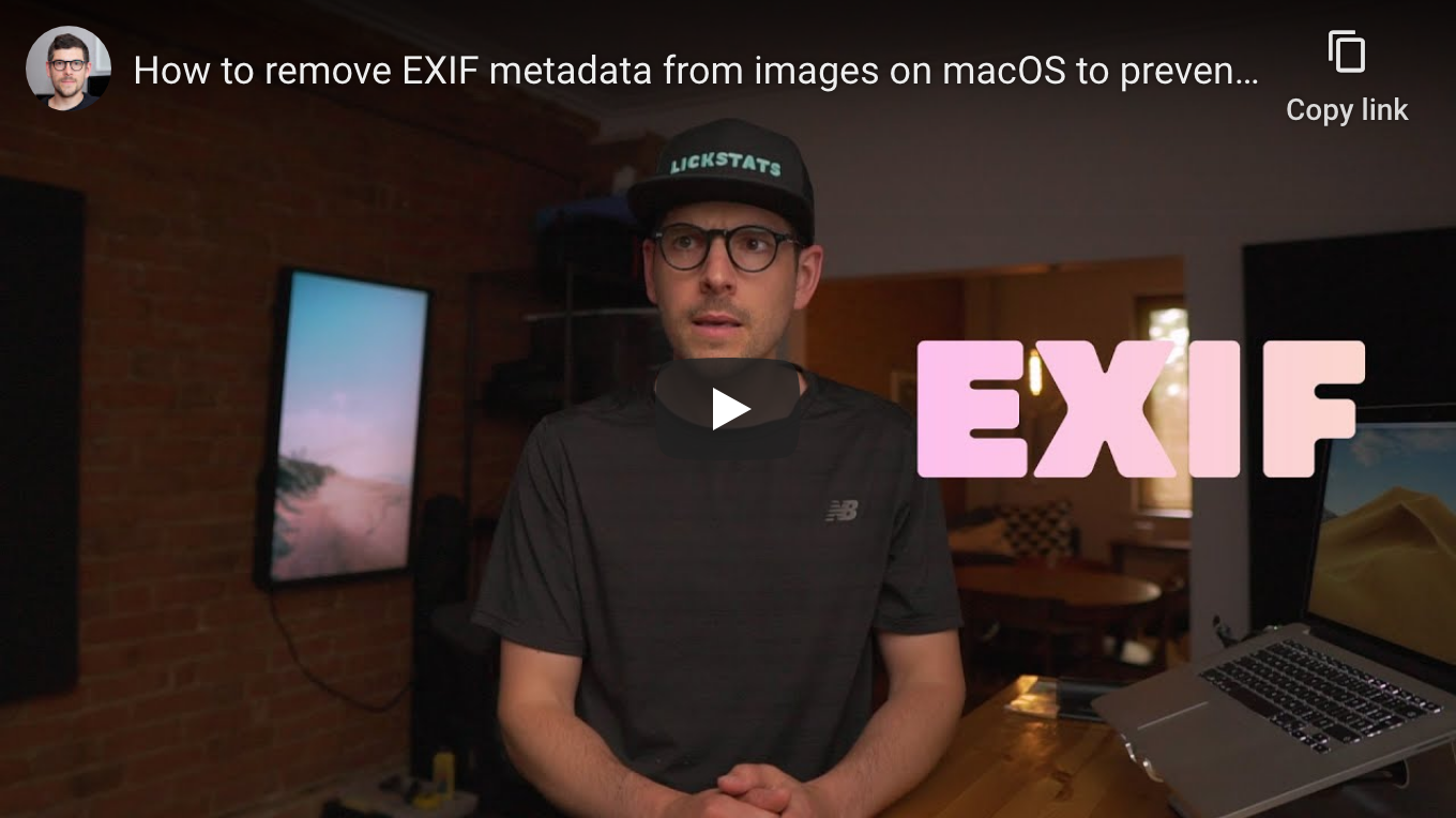 How to remove EXIF metadata from images on macOS to prevent geolocation and hardware leaks - YouTube