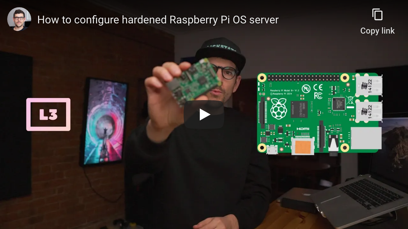 How to configure hardened Raspberry Pi OS server - YouTube