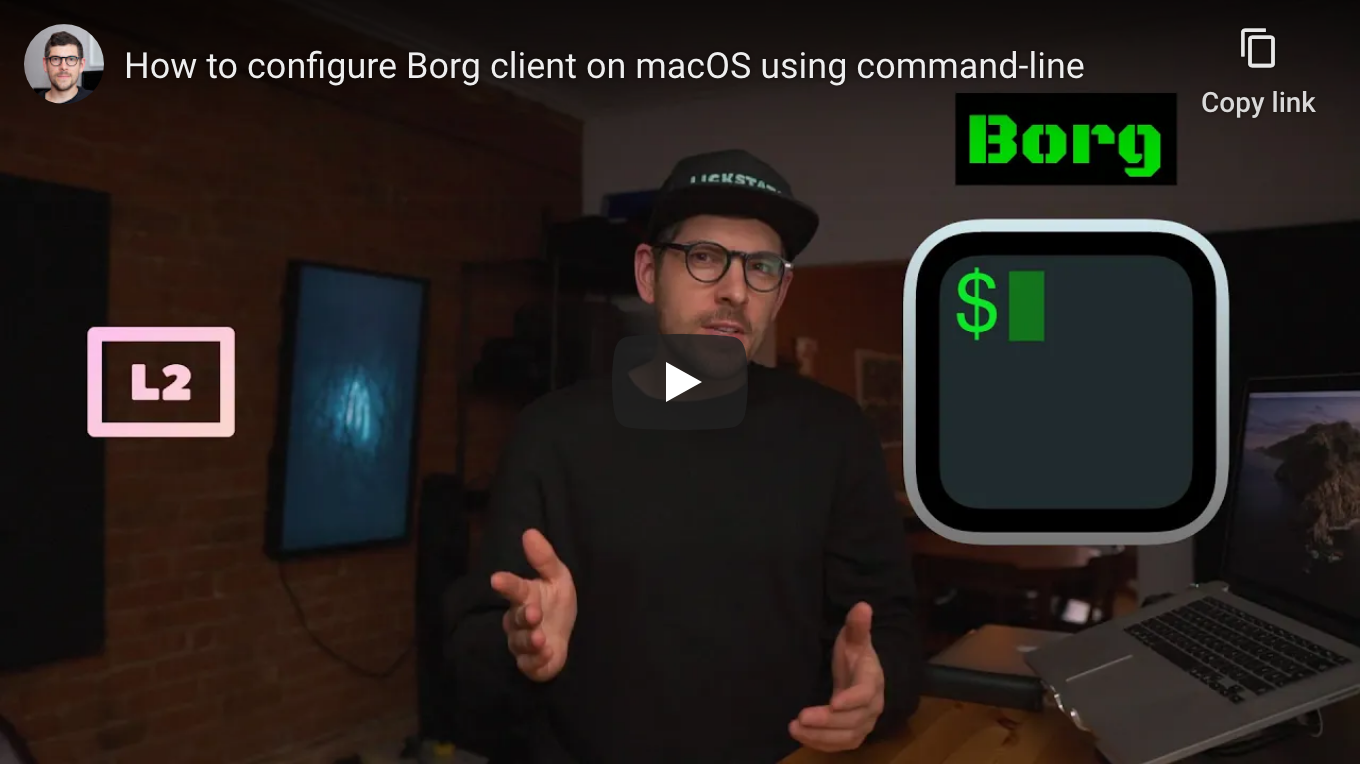 How to configure Borg client on macOS using command-line - YouTube