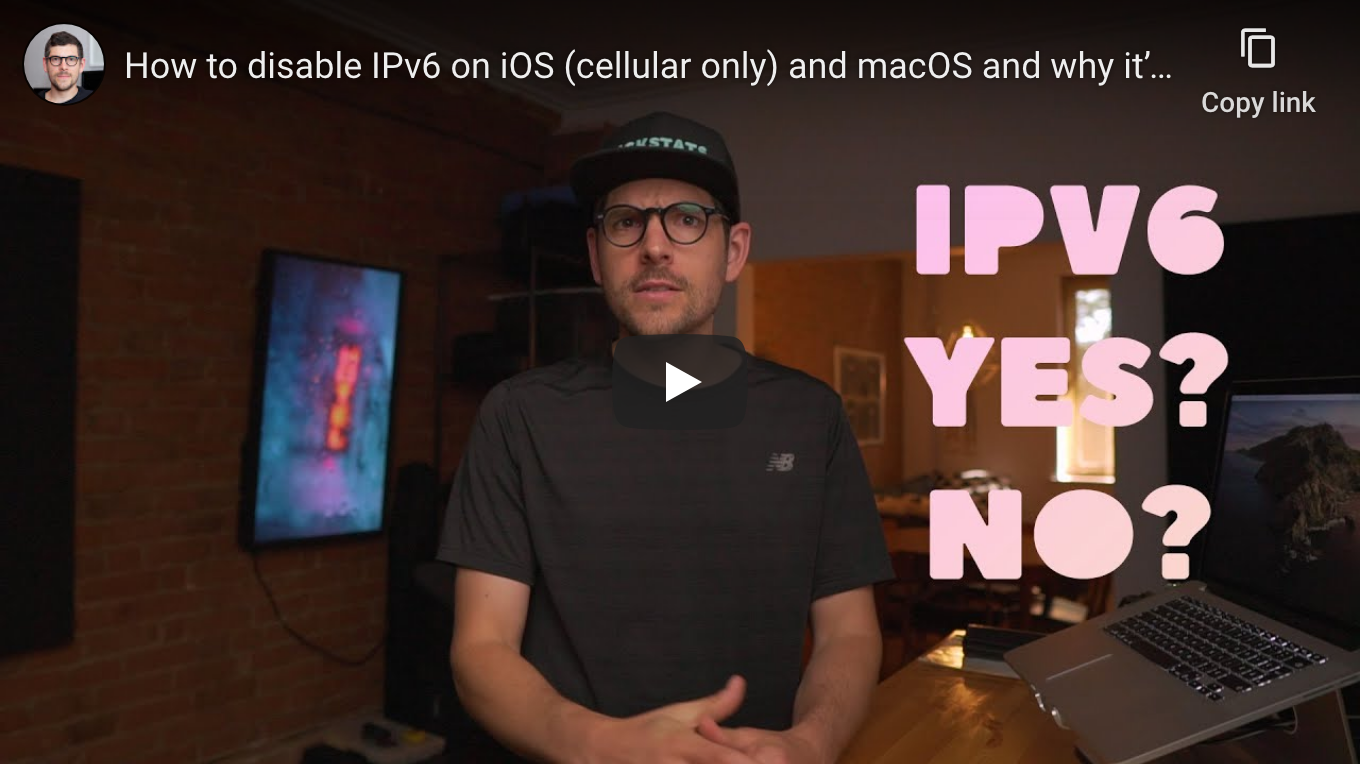 How to disable IPv6 on iOS (cellular-only) and macOS - YouTube