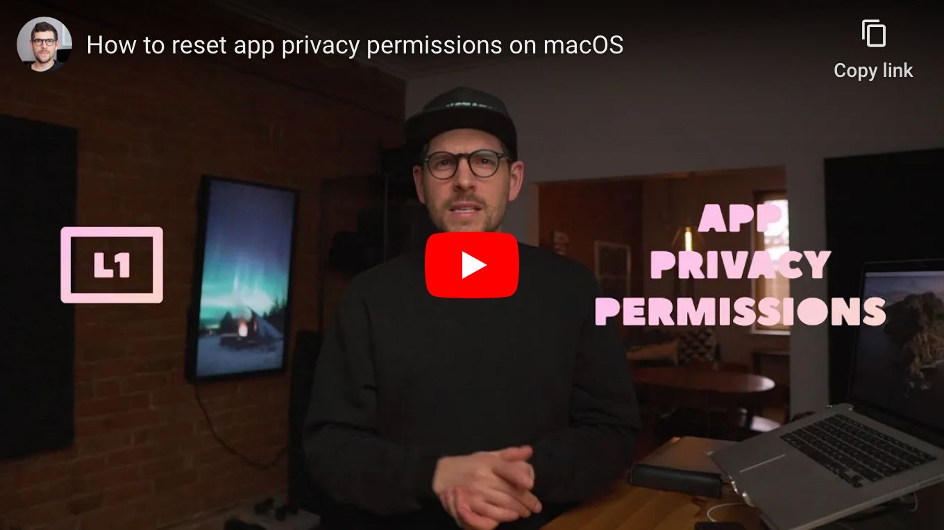 How to reset app privacy permissions on macOS