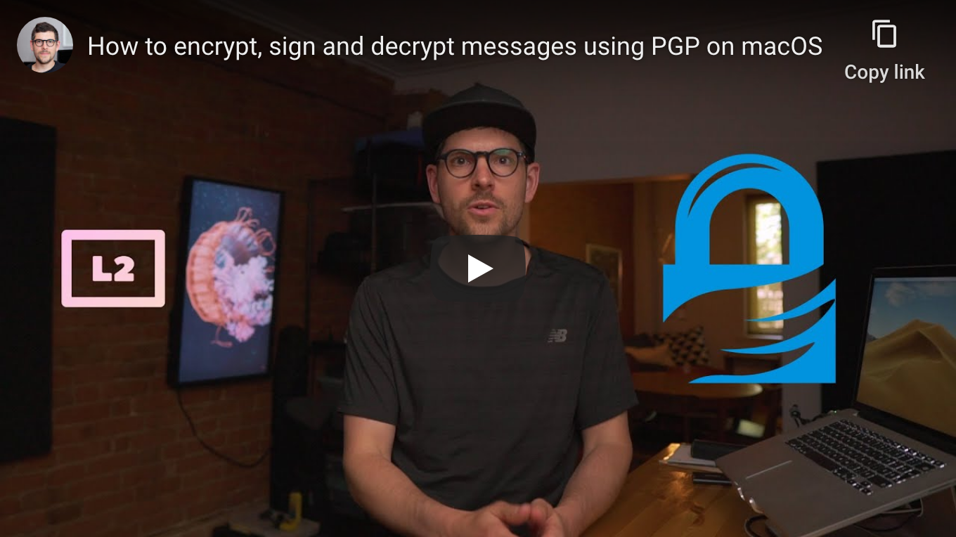 How to encrypt, sign and decrypt messages using PGP on macOS