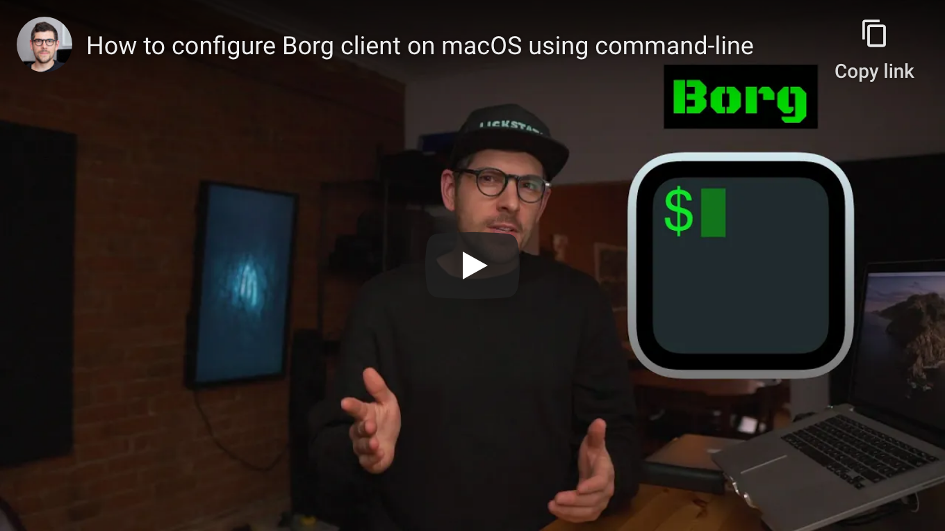 How to configure Borg client on macOS using command-line - YouTube