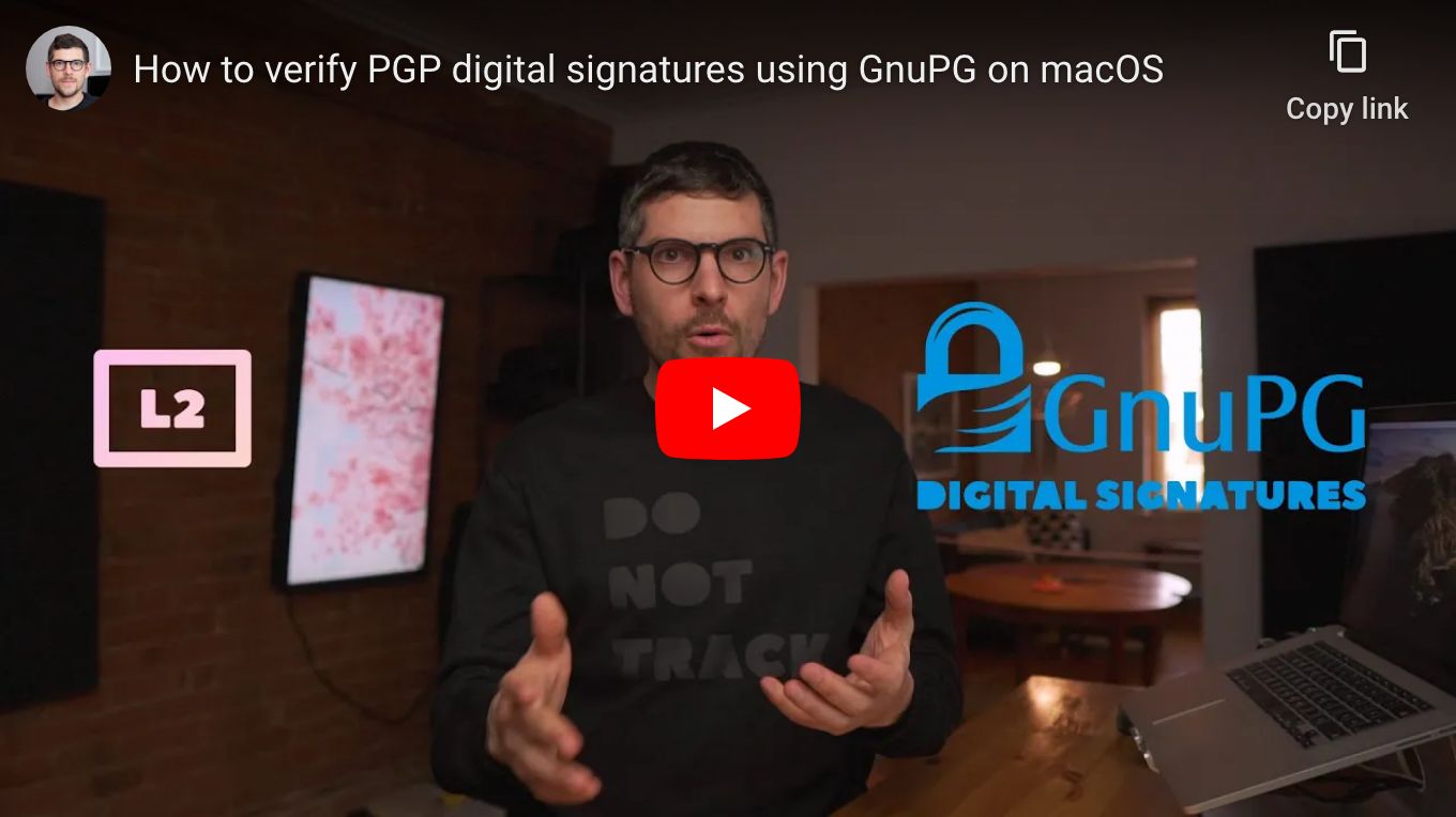 How to verify PGP digital signatures using GnuPG on macOS