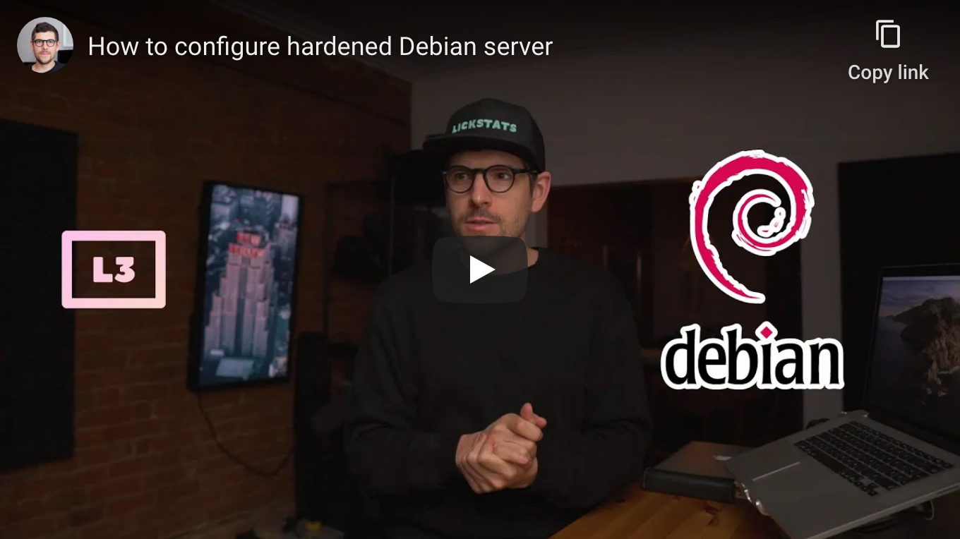 How to configure hardened Debian server - YouTube