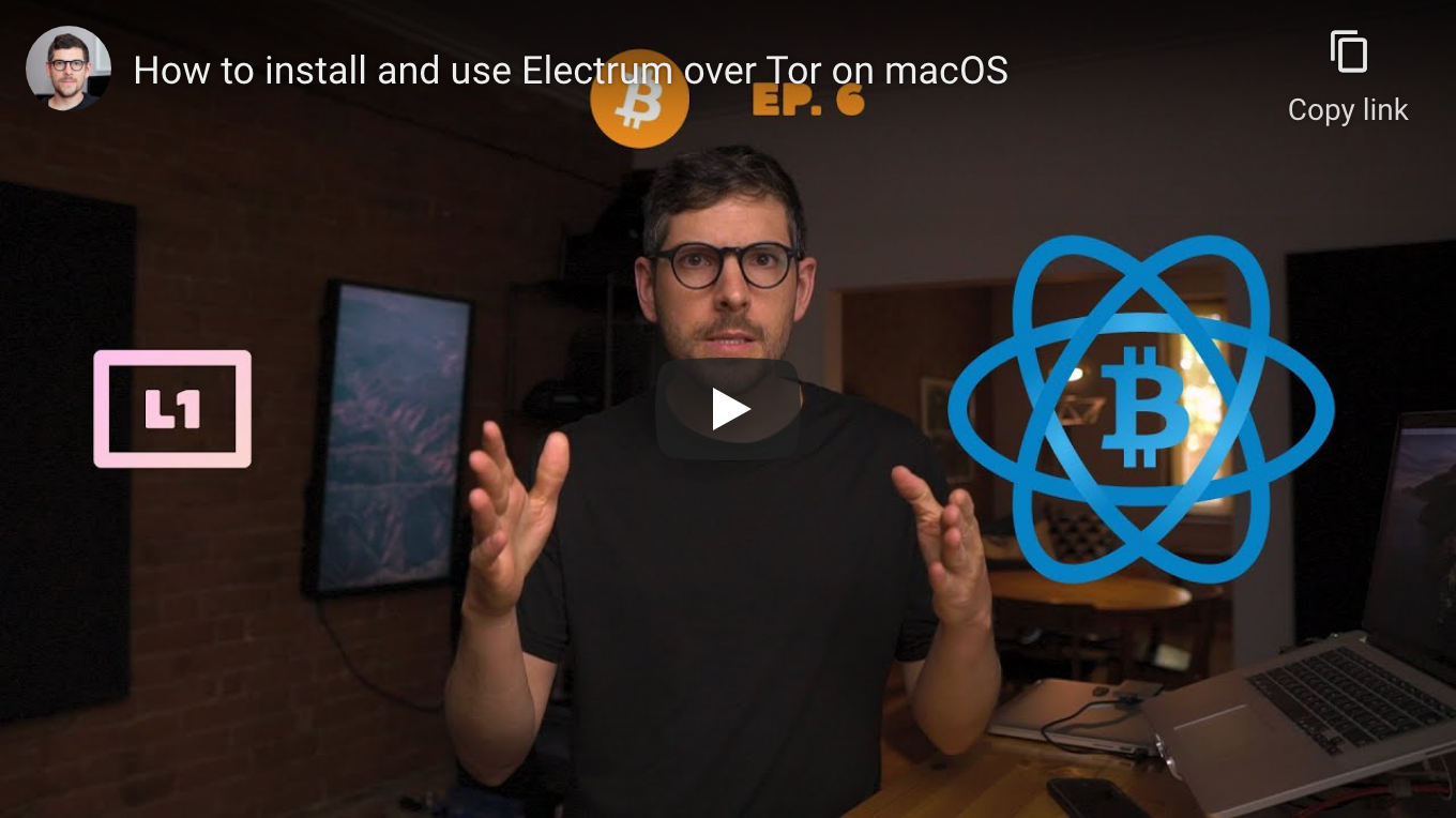 How to install and use Electrum over Tor on macOS