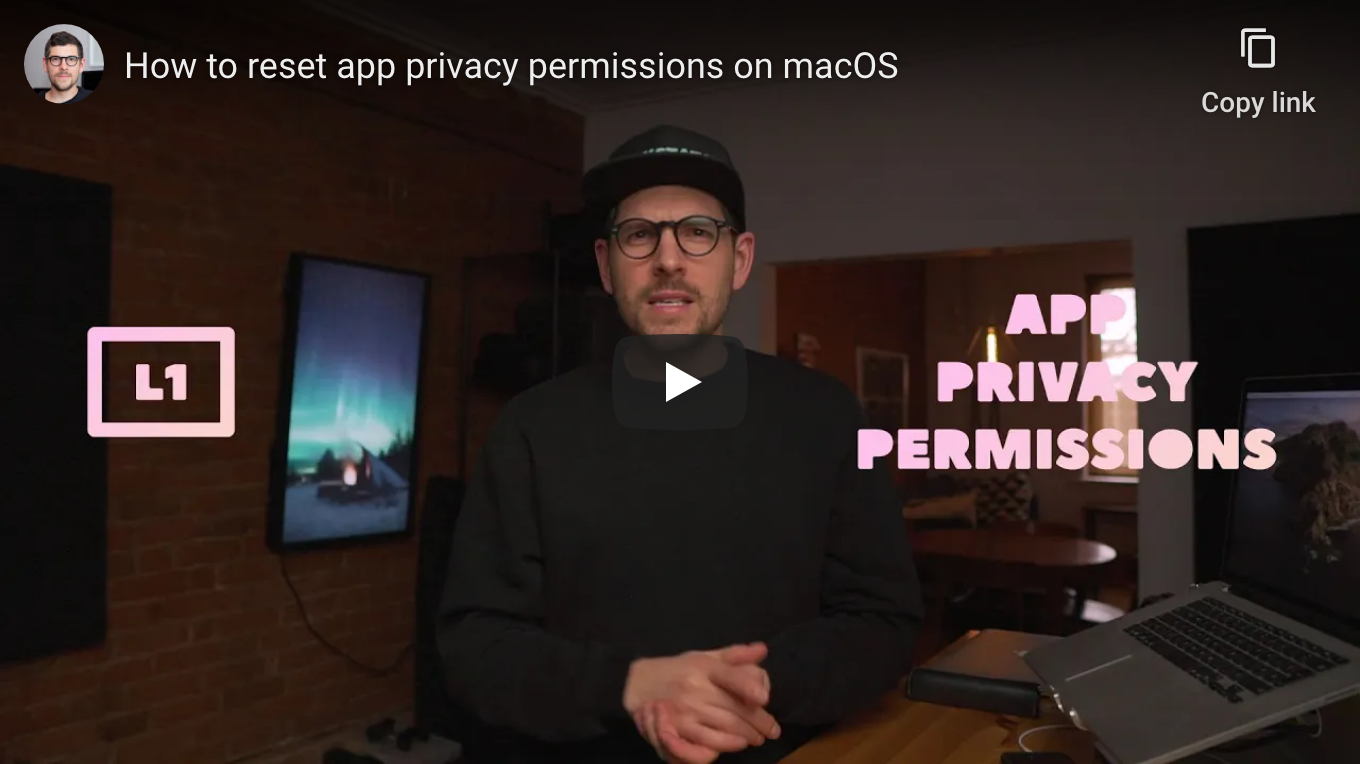 How to reset app privacy permissions on macOS